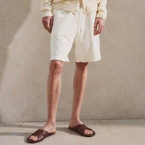 [25SS] 레오 드로스트링 쇼츠 화이트