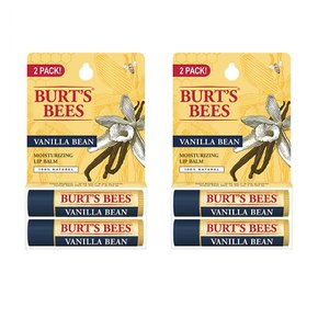 [해외직구]버츠비 립밤 바닐라 빈 2입 2팩 Burts Bees Lip Balm Vanilla Bean