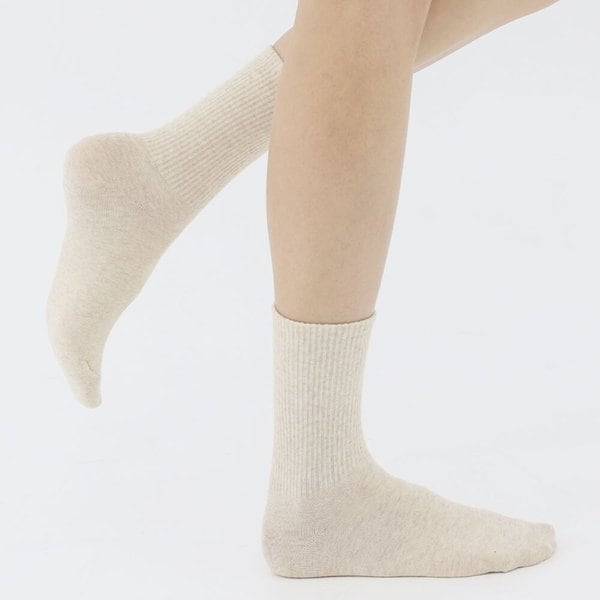 W2303 여성 무지 중목 양말 10족