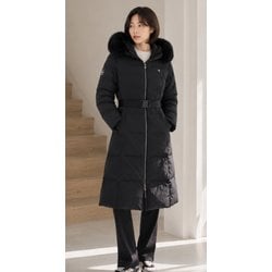 [정상가 499,000원][70% OFF] 여성 밍크퍼 구스 롱다운 BLK / QP422ODJN2