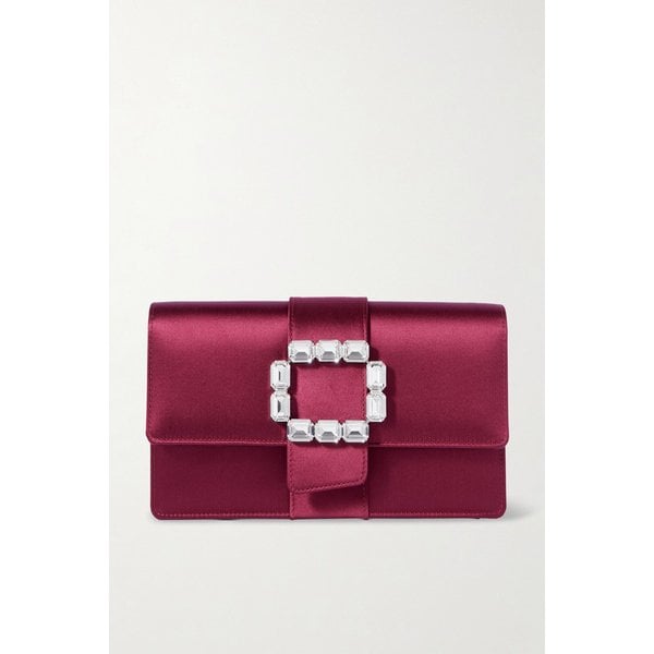 메이캡주 크리스탈 장식 새틴 클러치 46376663162935259