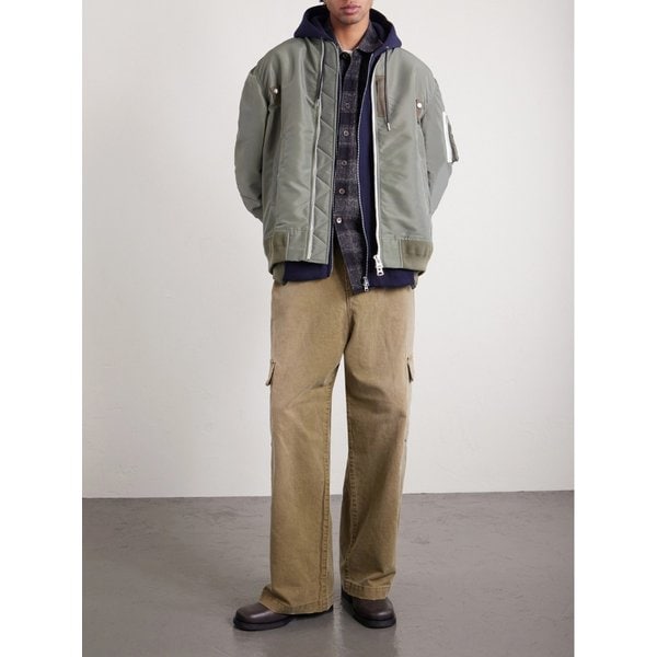 패디드 나일론 트윌 봄버 재킷 46376663162924543