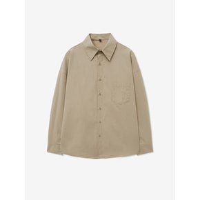 DAILY OVER FIT POCKET SHIRT_BEIGE