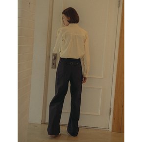 Cotton bizo point pants_Navy