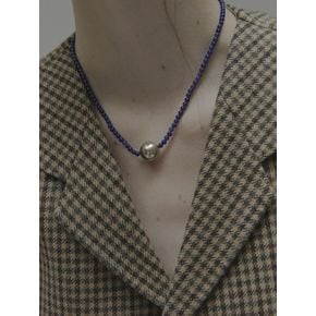 BLUE WITH PEARL NECKLACE 블루와 진주 목걸이