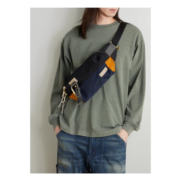 마스터피스 링크 가죽 트리밍 나일론 트윌 벨트 백 46376663162969752