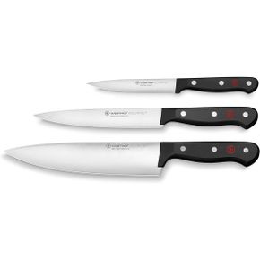 영국 우스토프 칼 Wusthof Gourmet 3Piece Chefs Knife Set 블랙 Silver 1741430