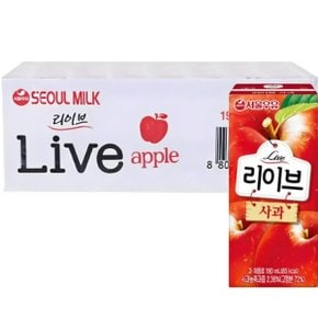 서울우유 리이브 사과 주스, 190ml, 24개