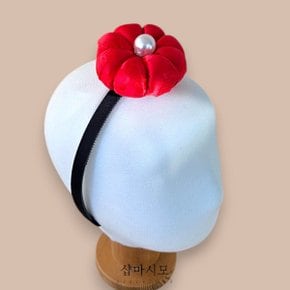 화접도 양단 호박머리띠 여아한복 소품