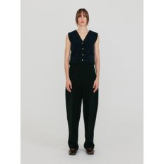 ZITA V-neck Knit Vest - Navy