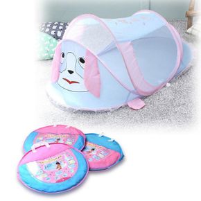 접이식 원터치 유아 아기 침대 캐릭터 모기장 텐트