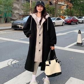여자 양털 후디 FW 외투 코디 롱 내의 점퍼