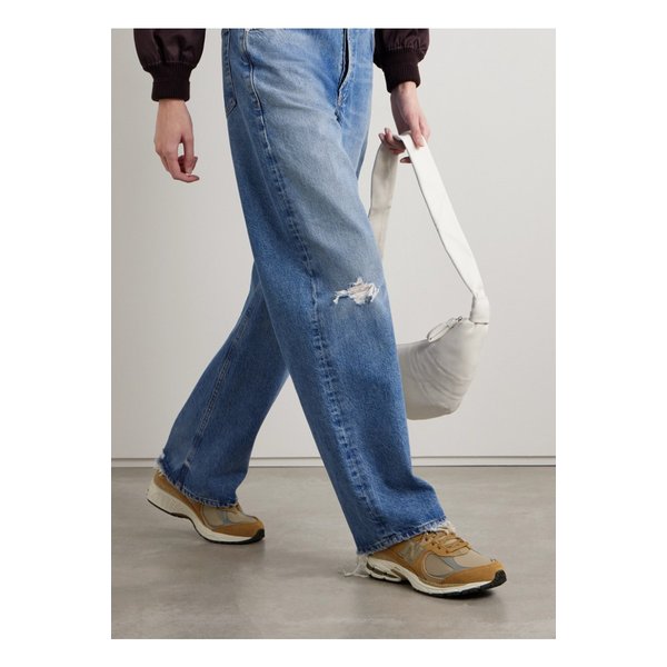 2002r 가죽 트리밍 메시 스웨이드 스니커즈 머스타드 옐로 1647597353261505