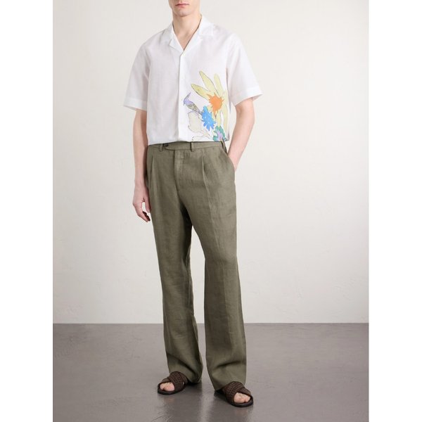 캠프칼라 프린트 코튼 라이오셀 리넨 블렌드 셔츠 46376663163000895