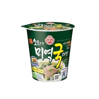 바다원 오뚜기 쇠고기 미역국라면 컵 60g x 15개