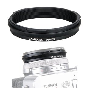 49mm Fujifilm Fuji X100V X100F X100T X100S X100 X70 & WCL-X100 II AR-X100 메탈 렌즈 어댑터