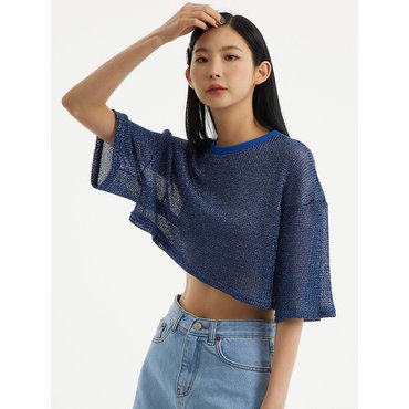 언노운플라넷 UP-396 메탈 크롭티_METAL CROP TEE 2COLORS