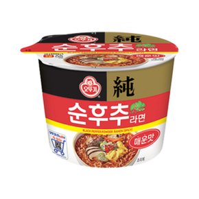 오뚜기 순후추라면 용기 컵라면 매운맛 105g 12개