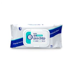 동성 물티슈 70매 캡형 무향 대용량 손세정 휴대용 청결티슈