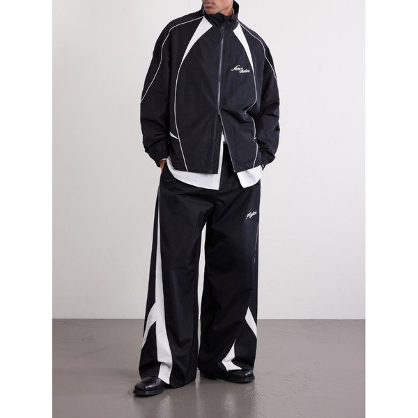 기술 로고 자수 스트라이프 코튼 블렌드 재킷 46376663162969948