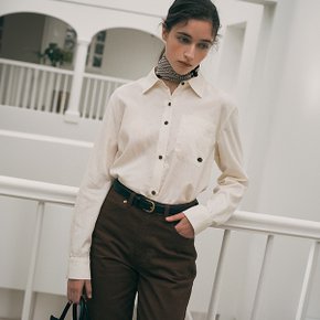 WRINKLED POCKET SHIRT IVORY