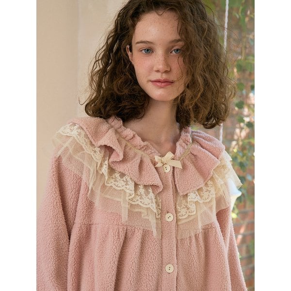 뽀네즈 긴팔 원피스 핑크 (보아털)