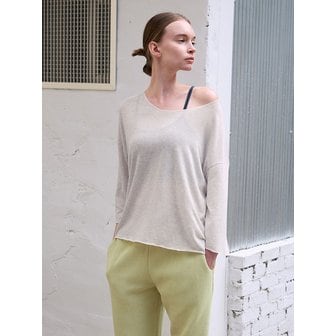 데비웨어 여성 요가복 DEVI-T0131-멜란지그레이 필라테스 시어 루즈 핏 티셔츠