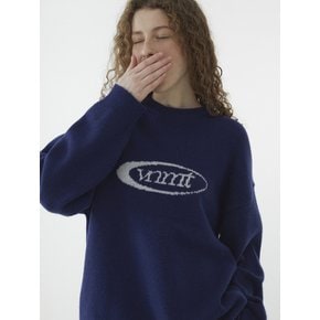 Sport logo jacquard knit_navy