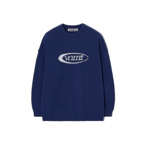 Sport logo jacquard knit_navy