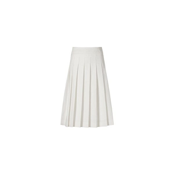 [여성] 아일릿 턱 플리츠 스커트 (화이트)