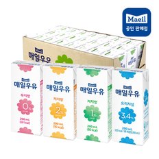 매일우유 멸균 오리지널3.4%/저지방1%/저지방2%/무지방0% 200ml 24팩