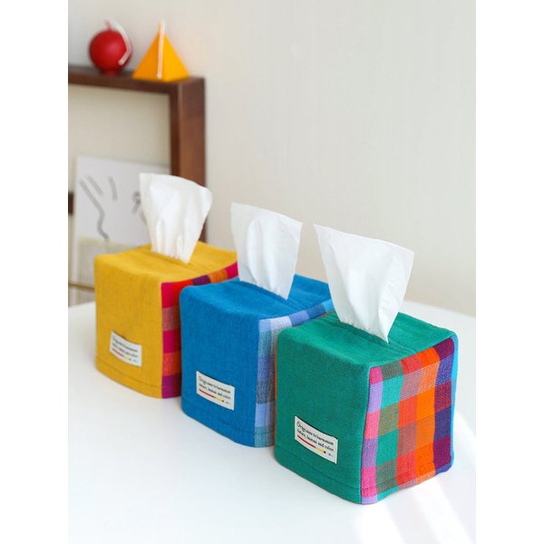 누빔 미니 티슈케이스 3 color