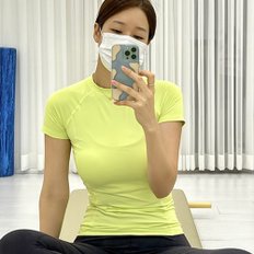 마린 UPF50+ 라인 숏슬리브 레쉬가드 반팔 수영복_F01 로즈코랄