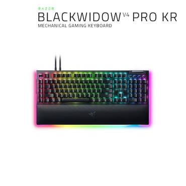 RAZER 레이저 블랙위도우 V4 프로 KR 녹축 게이밍 키보드