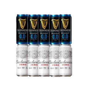 버드와이저5캔 + 기네스5캔 / 무알콜 논알콜 맥주 탄산음료