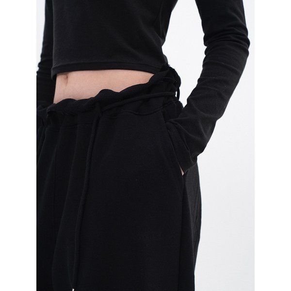 Cutting Sweat Pants / 컷팅 스웨트 팬츠 [Black]