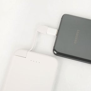 ( 충전용기기 ) 디자인스킨 보조배터리-5000mAh/올화이트 [ITM15358]