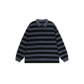 Vintage stripe polo shirt (Vintage navy)