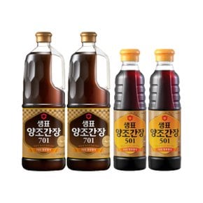 샘표 양조간장 701 1.7L 2개 + 양조간장 501 500ml 2개