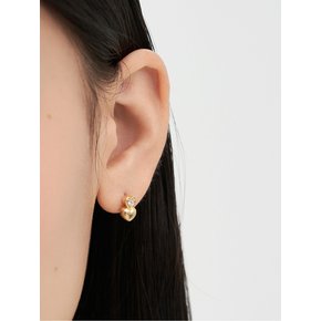 Piggyback Heart Earring