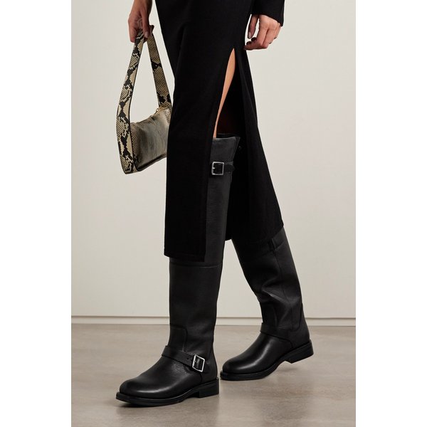 심카이 노아 버클 가죽 오버더니 부츠 46376663162937423