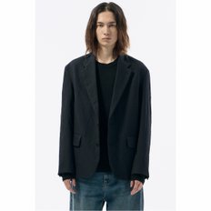 Navy Relaxed Fit Creased Jacket_CWJAW24864NYD