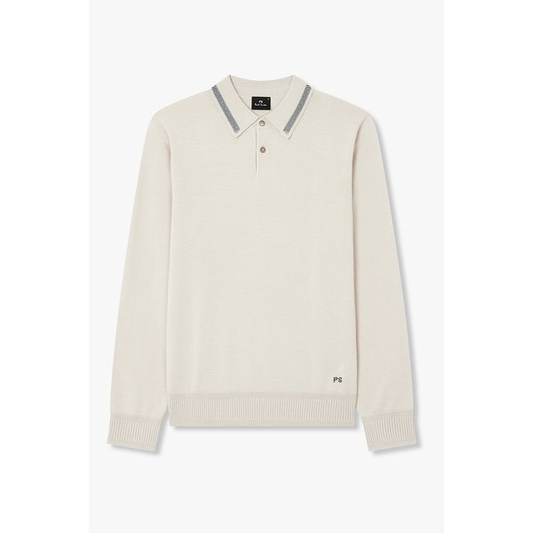 [PS PAUL SMITH] 배색 스티치 니트 폴로 셔츠 5735328002000