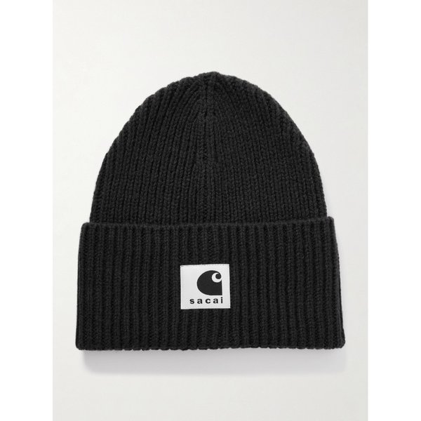 로고 아플리케 리브 울 블렌드 비니 46376663163004594