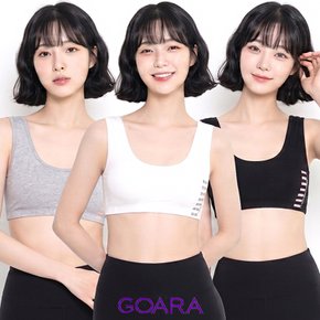 여성 스포츠 브라 탑 면스판 노와이어 브래지어 주니어 속옷 GBR5093