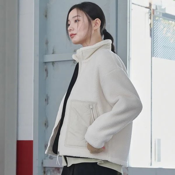 [부산점] 여성 부클 크롭 플리스자켓 7L86160