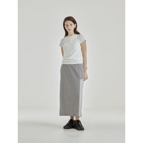 UTILITY NYLON LONG SKIRT [GREY]