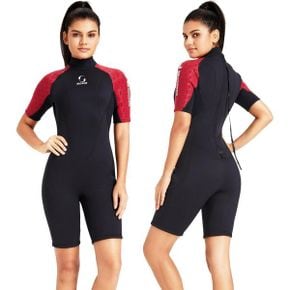 영국 zcco 웻수트 Wetsuit Womens Back Zipper Short Men 3mm Neoprene Sleeve for Surfing Swim