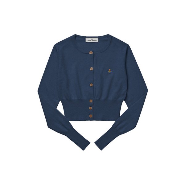 1803002U Y001V K410 베아 ORB 오브 로고 캐시미어 크롭 여성 가디건