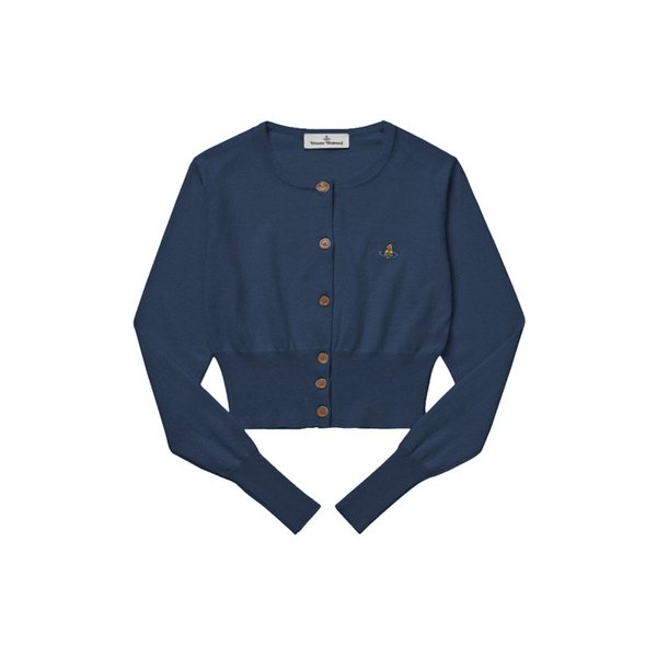 1803002U Y001V K410 베아 ORB 오브 로고 캐시미어 크롭 여성 가디건